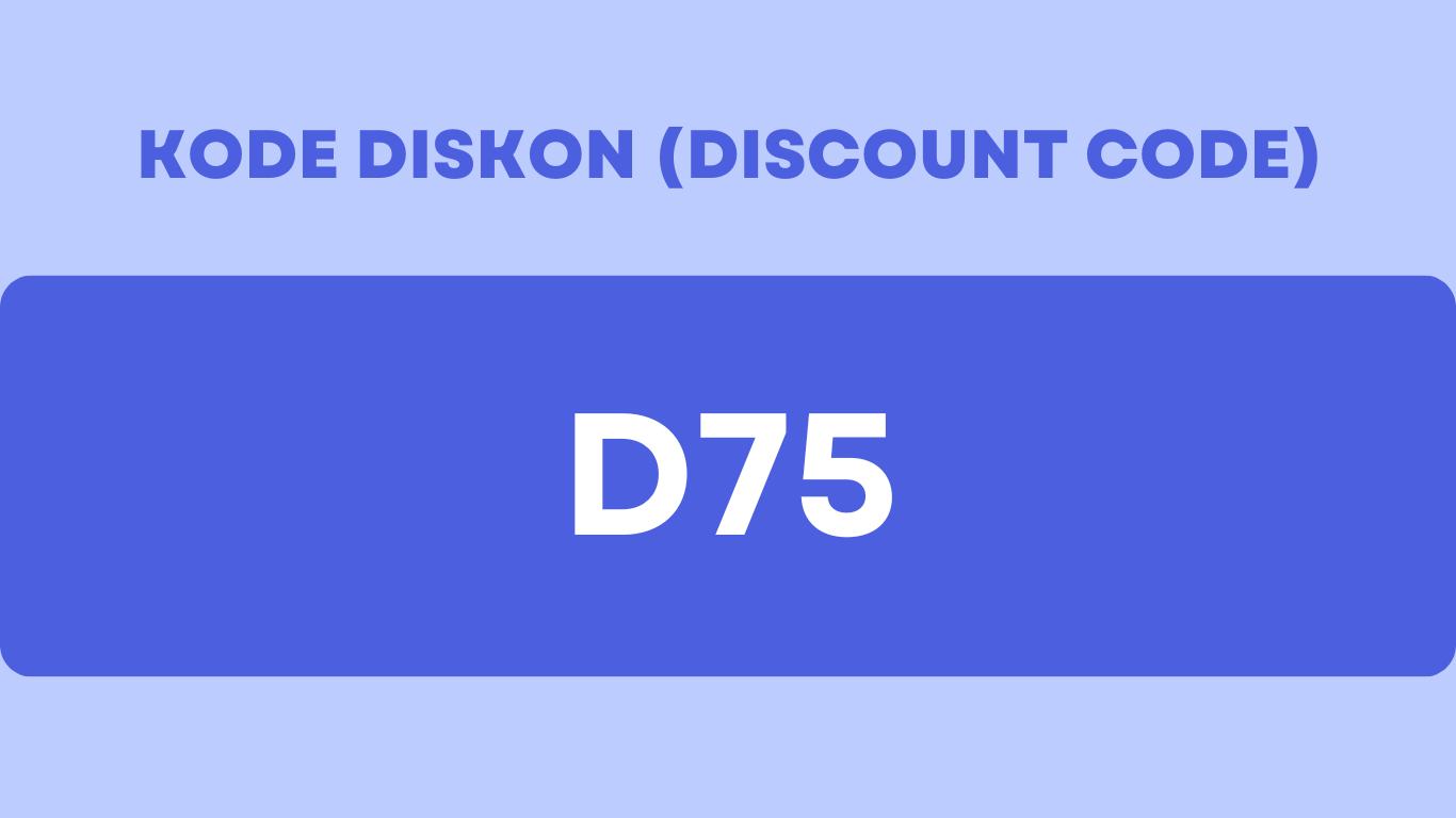 Kode Diskon (Discount Code) 75%
